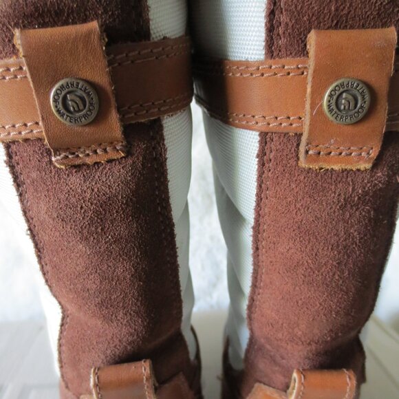 The North Face Shellista Lace Tall Winter Boots Faux Fur Top Brown & White 8 M - Picture 2 of 16